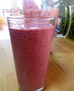 Pumpkin and berry smoothie